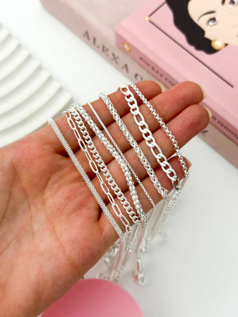 Pack x3 Cadenas Acero Blanco Surtidas CD727 - comprar online