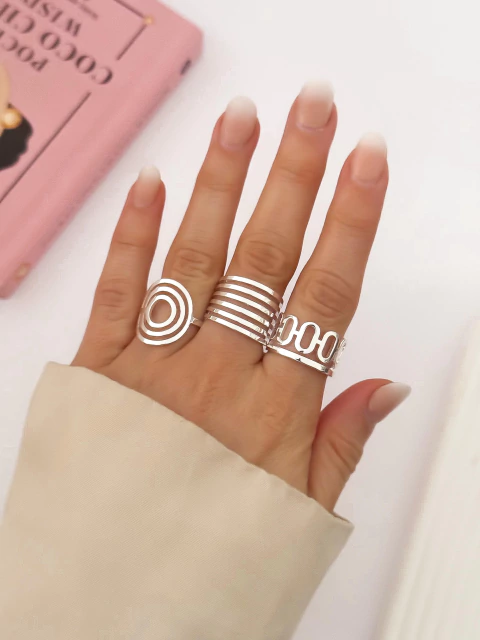 PACK X3 ANILLOS BLANCOS CD1141 - comprar online