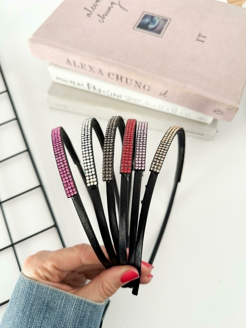 Pack x3 Vincha Triple Strass CD388 - No acumula descuento