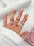 Pack x3 Anillos Micropave Blanco CD616 - De la cruz