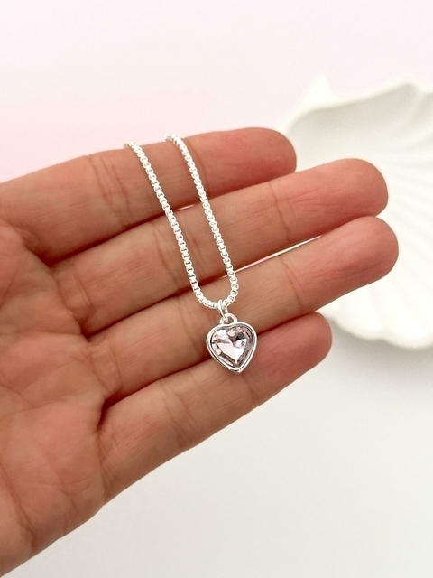 Collar Veneciana Corazon Rosa COB87 x3- No acumula descuento