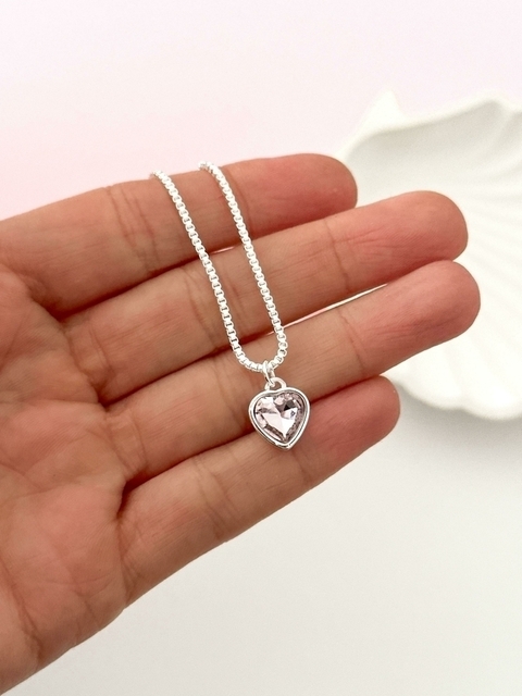 Collar Veneciana Corazon Rosa COB87