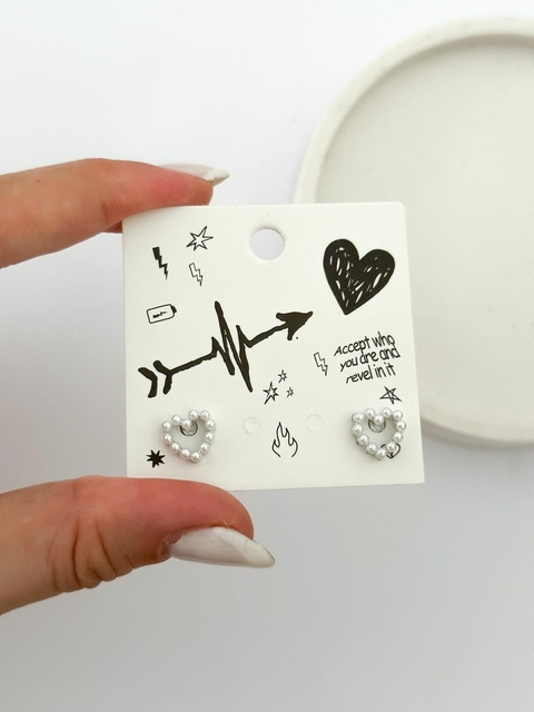 Aro Corazón Microperla QAR167 X3- No acumula descuento