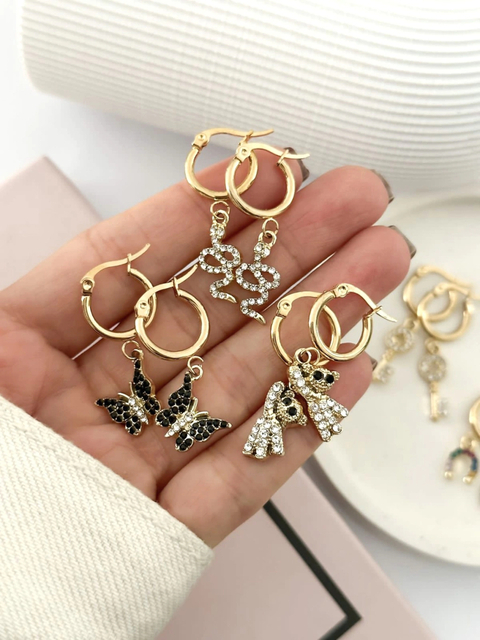 Pack Argollitas Golden Strass x10 -CD99- No acumula descuento