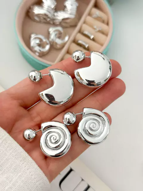 PACK X3 AROS TREND PLATEADOS CD449