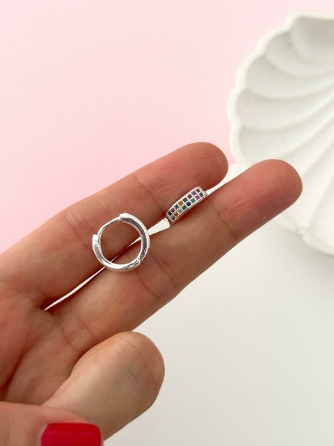 Argolla Dreams Micro Strass Cuadrado Color BAR314 x3- No acumula descuento