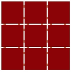 Cerámica Vermelho 10x10 plancha 30x30 Revestimento - comprar online