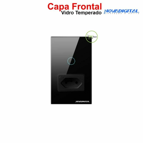 Capa Espelho Frontal Interruptor 4x2 de 1 Botão com Tomada Novadigital Modelo 2023 - comprar online