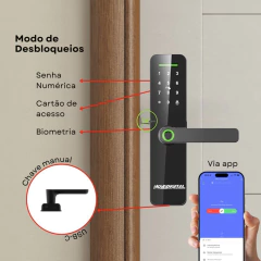 Fechadura Inteligente WI-FI Black Shine Novadigital Tuya - Will Store 