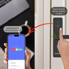 Fechadura Inteligente WI-FI Black Shine Novadigital Tuya na internet