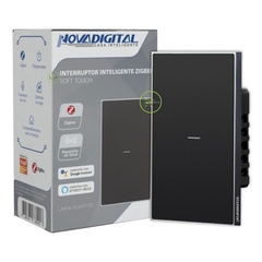 Interruptor Zigbee 4x2 1 Botão Quartzo Soft Touch Novadigital Tuya na internet