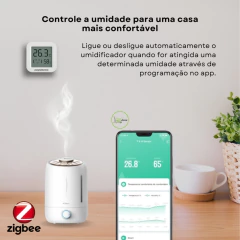 Sensor de Temperatura e Umidade ZigBee Com Display Novadigital - Tuya na internet