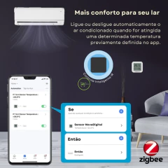 Sensor de Temperatura e Umidade ZigBee Com Display Novadigital - Tuya - Will Store 