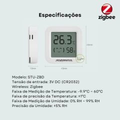 Sensor de Temperatura e Umidade ZigBee Com Display Novadigital - Tuya - comprar online