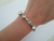 Pulseira Bracelete Cristal Strass Prata