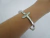 Bracelete Cruz fina prata - loja online