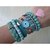 Kit de pulseiras coloridas olho grego azul/turquesa/verde boho - comprar online