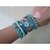Kit de pulseiras coloridas olho grego azul/turquesa/verde boho