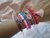 Kit de pulseiras coloridas olho grego rosa boho