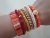 Kit de pulseiras concha laranja boho na internet