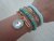 Kit de pulseiras strass verde água - comprar online