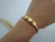 Pulseira Corações Fecho Ímã Ouro - Acessórios com personalidade - Loja Joinha Bijoux