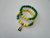 Pulseira bolinhas Bandeira Do Brasil ouro