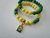 Pulseira bolinhas Bandeira Do Brasil ouro - Acessórios com personalidade - Loja Joinha Bijoux