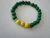 Pulseira bolinhas Bandeira Do Brasil ouro