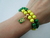 Pulseira bolinhas Bandeira Do Brasil ouro - comprar online