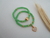Conjunto de Pulseiras Coração Cristal Verde
