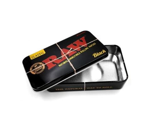 RAW BLACK TIN CASE LATA