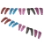 Pack de 10 hebillas de pelo Tic Tac en colores variados con corazones dorados, ideal para niñas y mujeres.