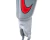 Canillera Nike CHARGE 2.0 en color gris con detalle rojo, diseñada para futbol profesional.
