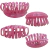 Broche para pelo tubular brillante grande en color rosa, ideal para mujeres. Presenta un diseño atractivo y funcional para sujetar el cabello.