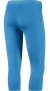 Calza Adidas Mujer Techfit 3/4 de color azul, vista trasera, con diseño de puntos.