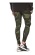 Calzas largas para hombre ADIDAS Alphaskim en diseño camuflado verde, vistas desde atrás.