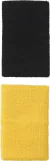 Muñequeras de tenis adidas en colores negro y amarillo, ideales para jugadores profesionales.