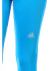 Calza adidas mujer Techfit 3/4 en color azul con detalles de textura y logo en blanco