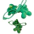 Gomitas para pelo con apliques de mariposas en colores verdes, ideales para mujeres y niñas.