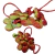 Gomitas para pelo con apliques de mariposas en colores rojo y verde, un accesorio divertido para mujeres y niñas.