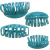 Broche para pelo tubular brillante grande en color aqua, ideal para mujeres. Diseño moderno y funcional para sujetar el cabello.