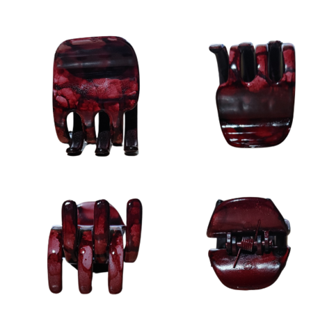Broche para pelo mini marmolado en colores variados, ideal para mujeres y niñas.