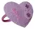 Gomita en forma de corazón rosa con la palabra "LOVE" y detalles florales