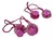 Set de gomitas y hebillas para el cabello en color rosa, con formas de corazón y animalitos.