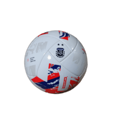 Pelota de fútbol profesional Adidas Argentum Competition 21 con diseño colorido y detalles de la AFA.