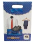 Bolsas de cartón de regalo con diseño masculino, que incluye una camisa, corbata, zapatos, maleta y accesorios.
