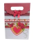 Bolsa de regalo con diseño de corazones y flores rojas, ideal para ocasiones especiales.