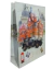 Bolsas de cartón premium con diseño de autos lujosos antiguos y ciudades europeas en 3D, dimensiones 40x30x12 cm.
