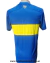 Camiseta oficial de Boca Juniors 21/22 en color azul con franjas amarillas, vista trasera.